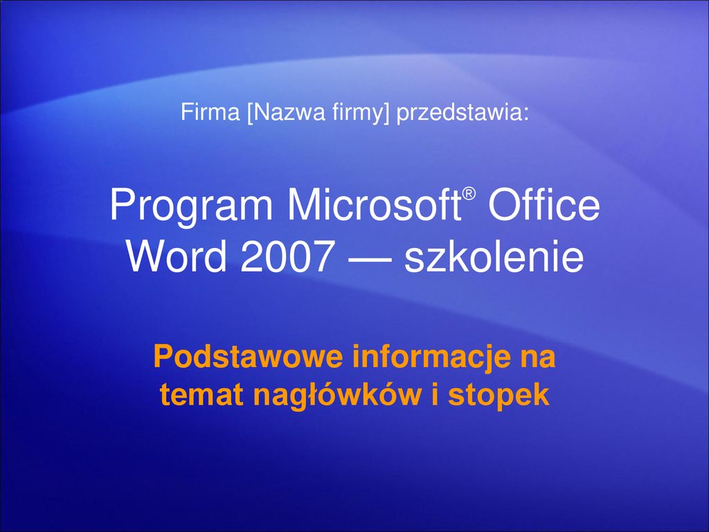 Program Microsoft Office Word Szkolenie Ppt Pobierz